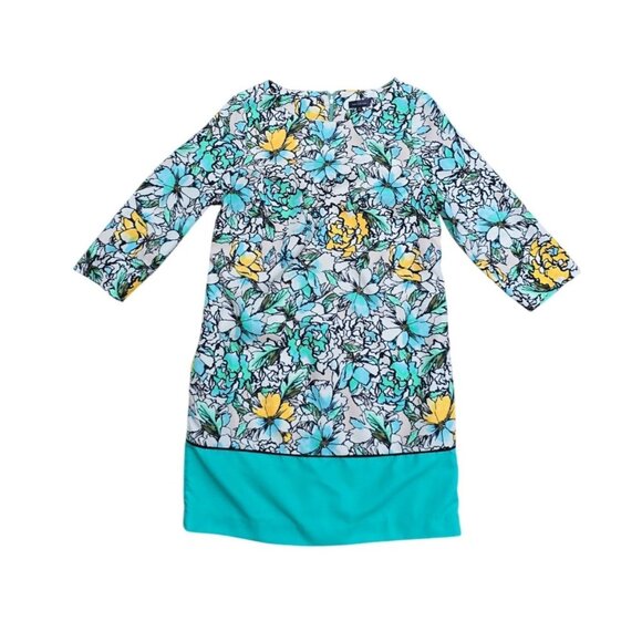 The Limited Dresses & Skirts - The Limited Womens Floral 3/4 Sleeve Shift Dress Multicolor Size M Polyester